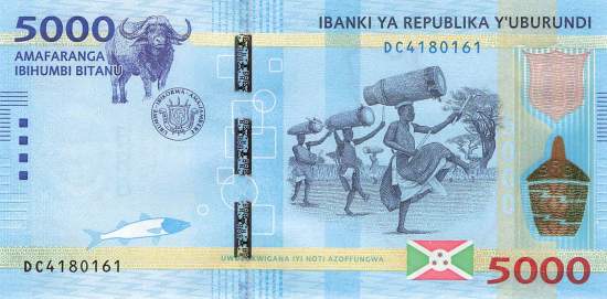 Burundi p53a 5000 Francs 2015